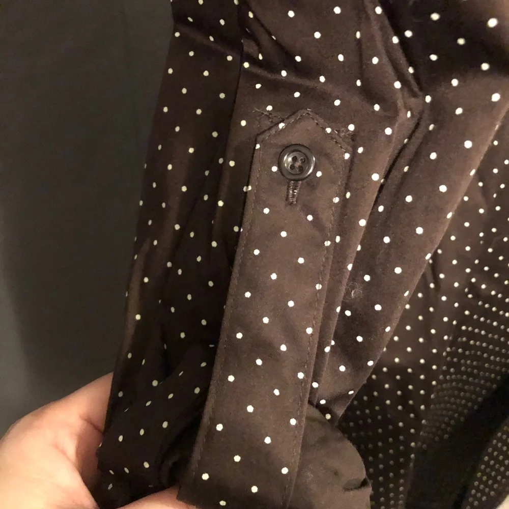 Merona Brown Polka Dot Midi Dress